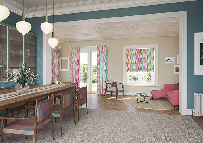 Bombay Velvet, Pop Fusion - Motorised Roman Blind - Image 6